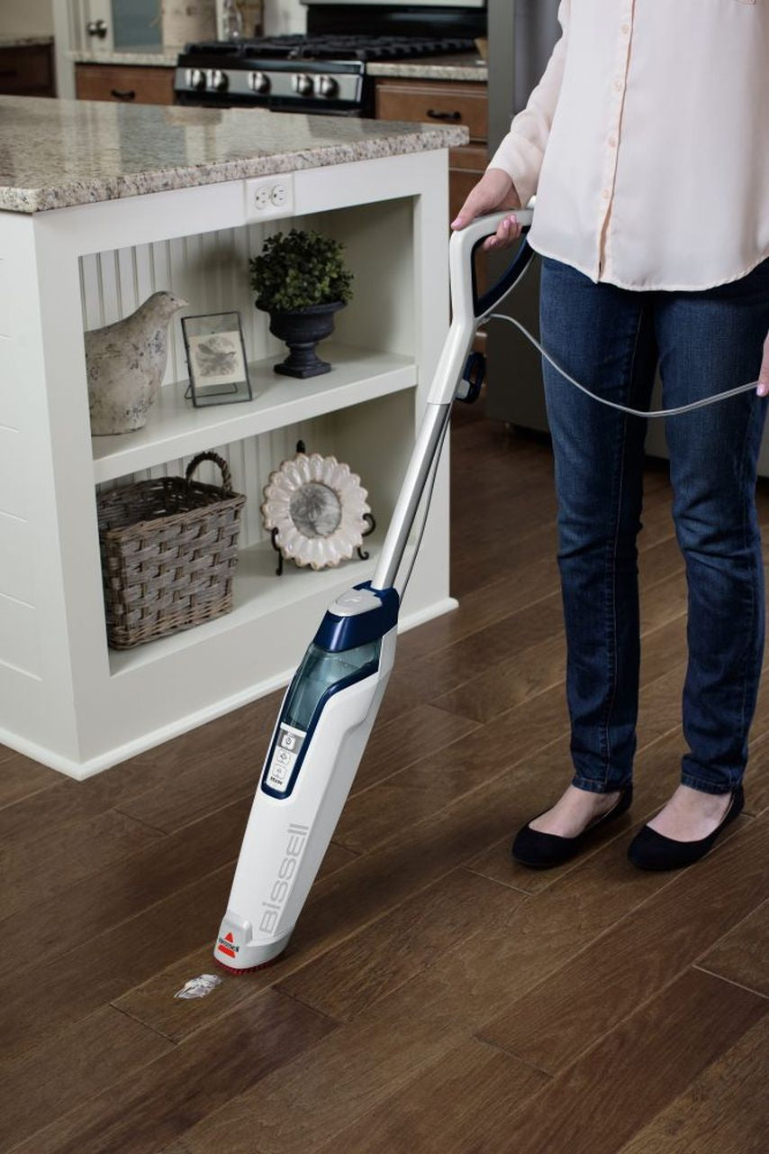 Bissell - PowerFresh Deluxe Handstick Steam Mop - White/Blue