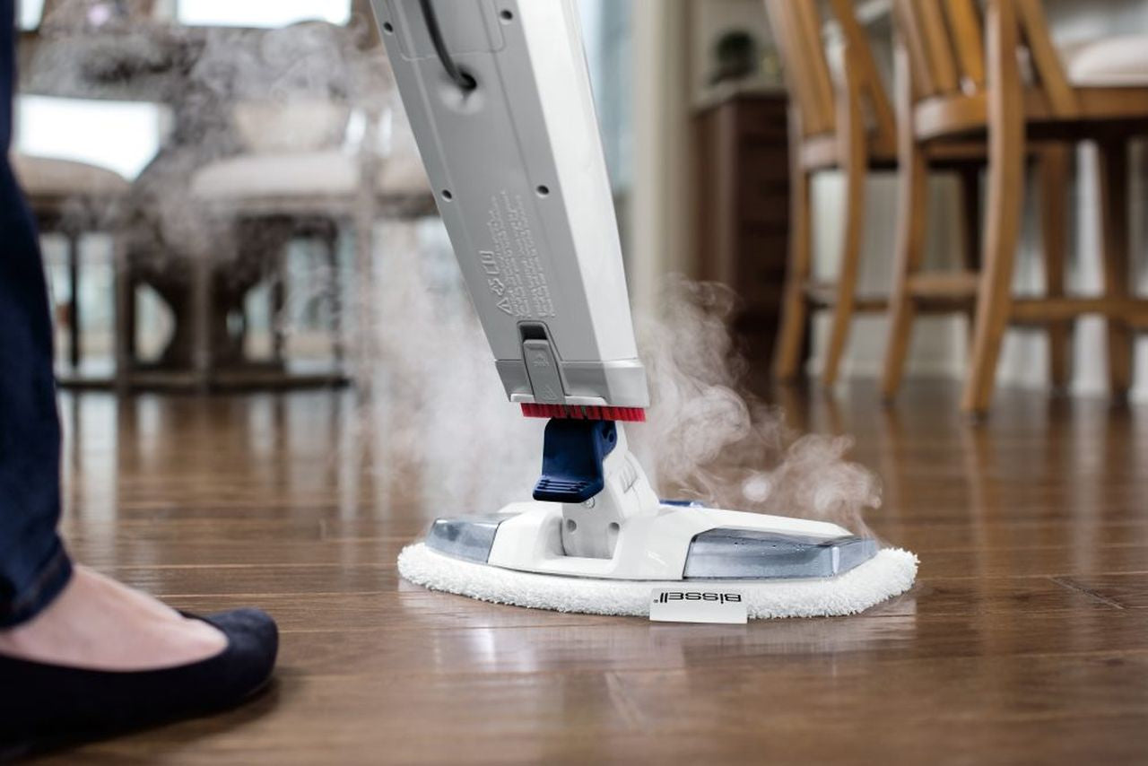 Bissell - PowerFresh Deluxe Handstick Steam Mop - White/Blue