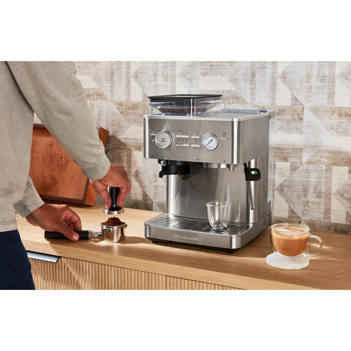 KitchenAid - Semi Auto Espresso Machine - Stainless Steel
