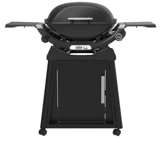 Weber - Q2000N LP BBQ and Premium Cart - Midnight Black