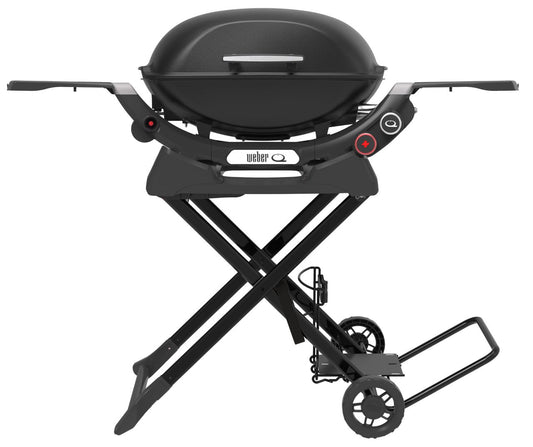 Weber - Q2600N+ NG BBQ and Portable Cart - Midnight Black