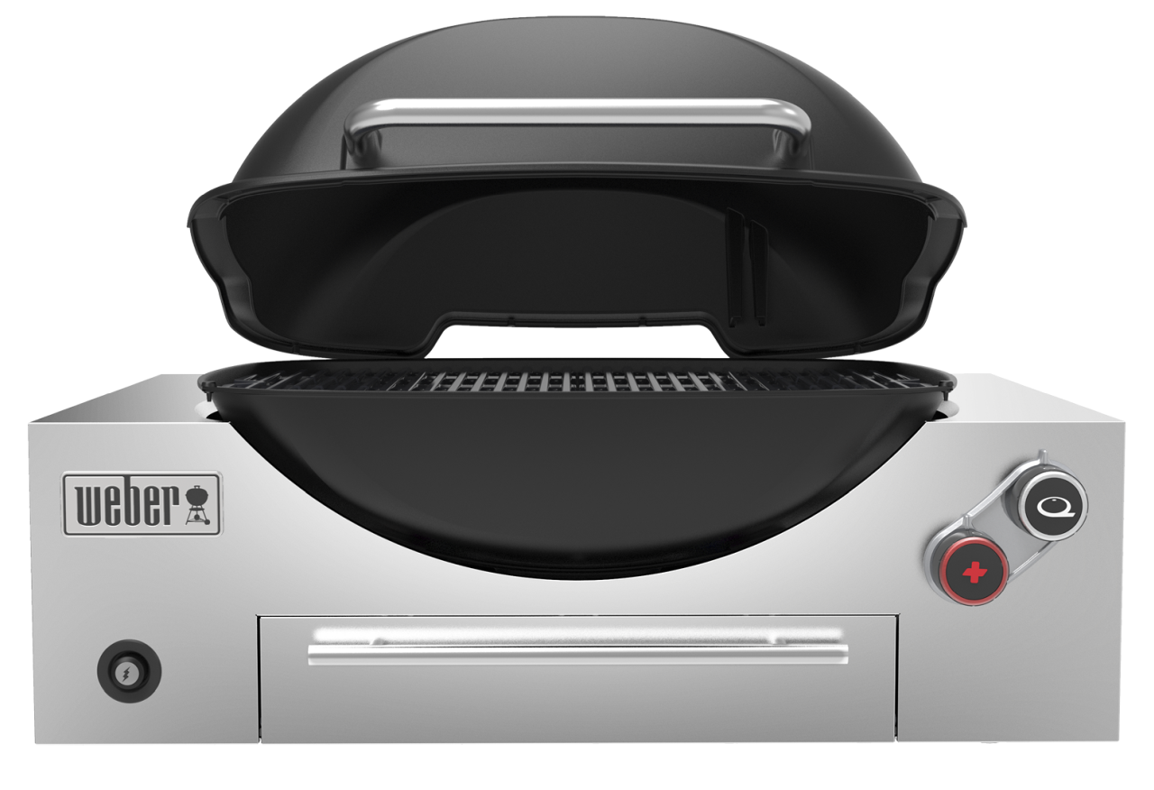 Weber - Built-in Q+ Premium (Q3600N+) NG BBQ - Midnight Black