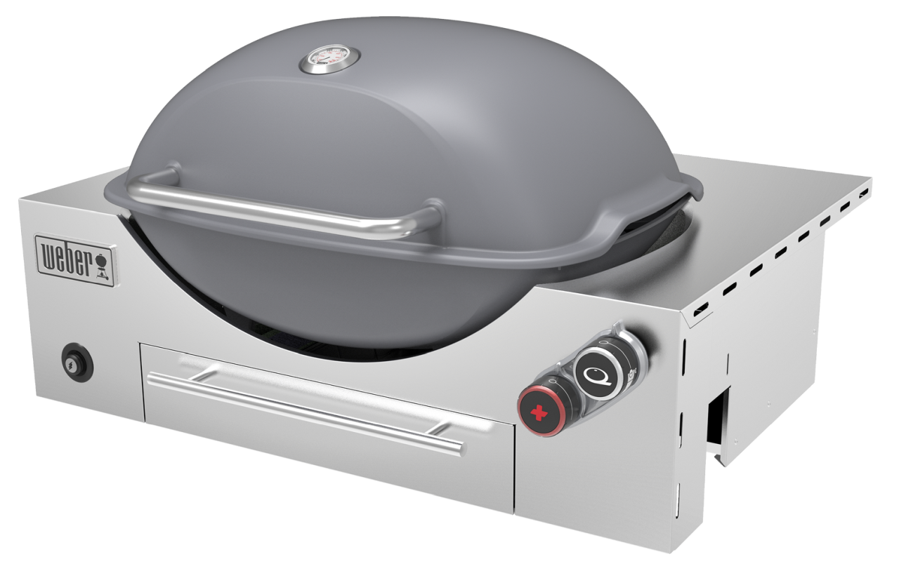 Weber - Built-in Q+ Premium (Q3600N+) LPG BBQ - Smoke Grey
