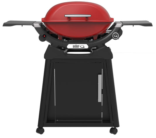 Weber - Q2000N LP BBQ and Premium Cart - Flame Red