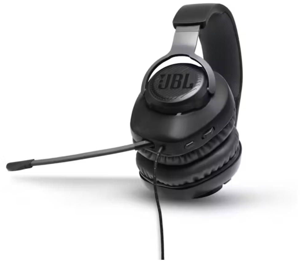 JBL - Quantum 100 Gaming Over Ear Headphones - Black