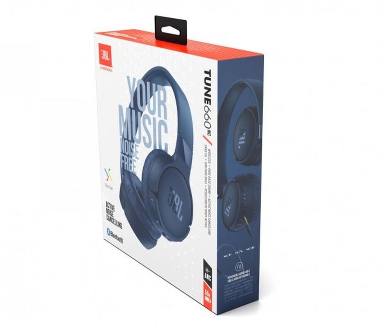 JBL Tune 660NC Wireless Over-Ear NC Headphones - Blue