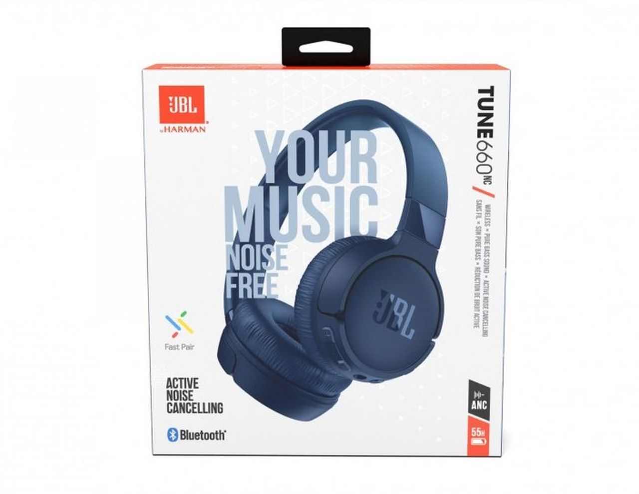 JBL Tune 660NC Wireless Over-Ear NC Headphones - Blue