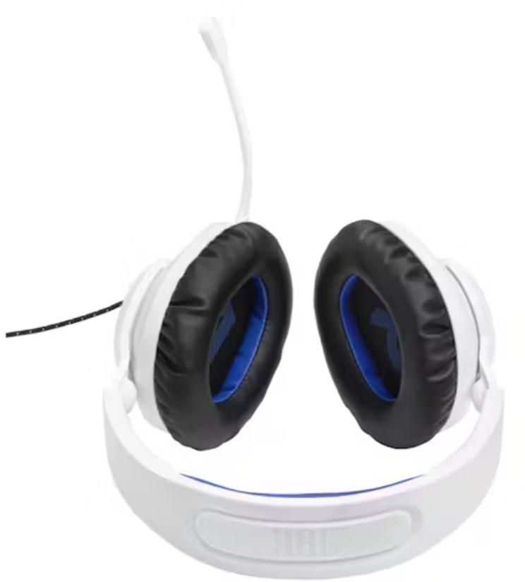 JBL - Quantum 100P Wired Over Ear Gaming Headset - White (PS version)