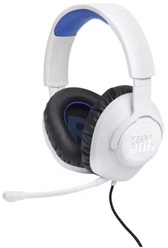 JBL - Quantum 100P Wired Over Ear Gaming Headset - White (PS version)