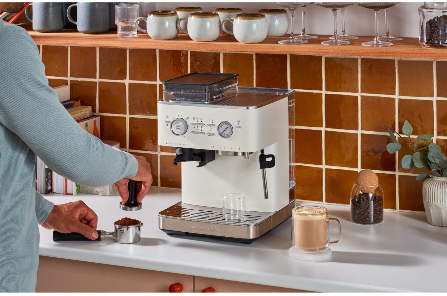 KitchenAid - Semi Auto Espresso Machine - Porcelain