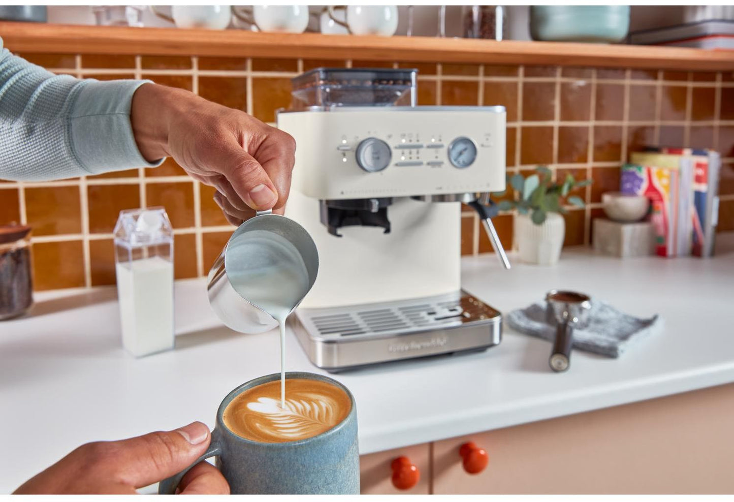 KitchenAid - Semi Auto Espresso Machine - Porcelain
