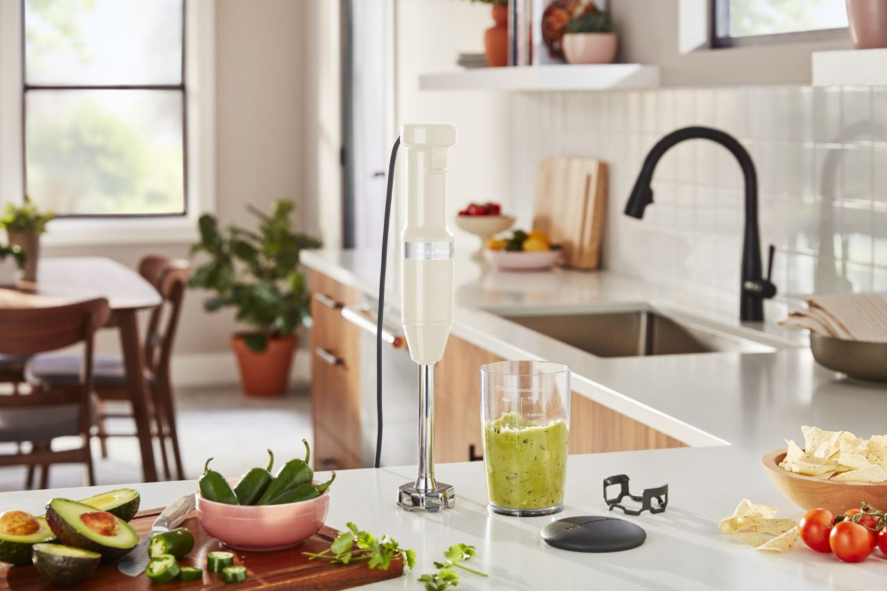 KitchenAid - Corded Hand Blender in Almond Cream