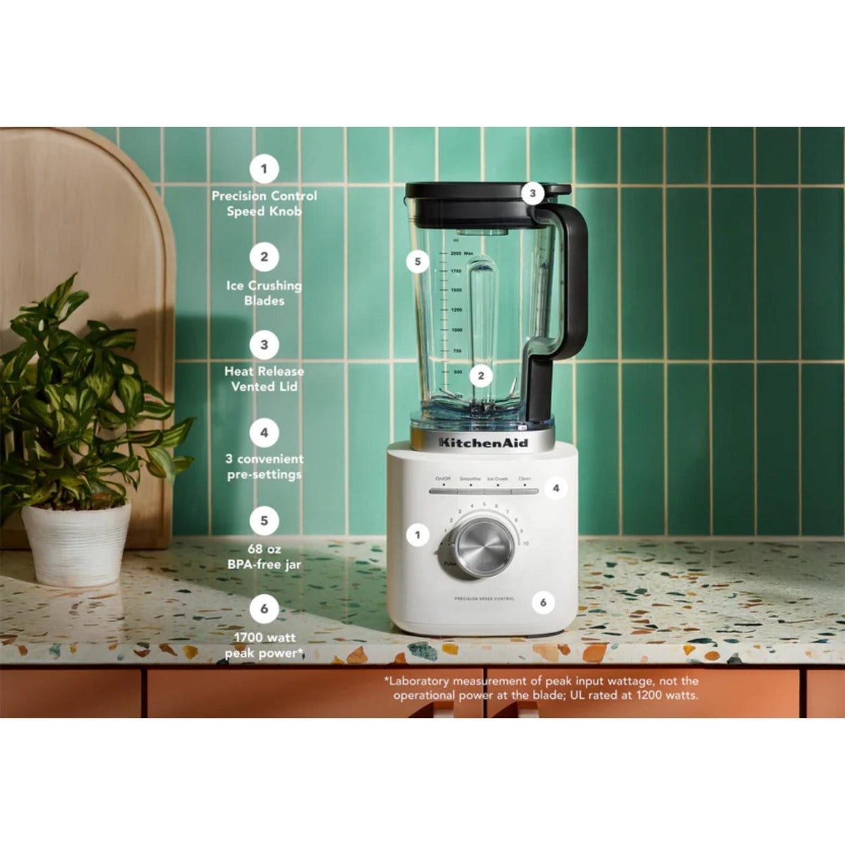 KitchenAid - Pure Power Blender - Porcelain White