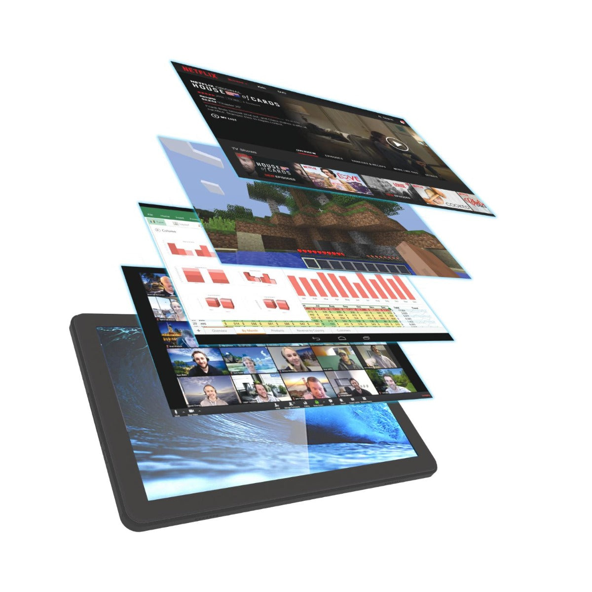 Laser - 10" Android Tablet 64GB with Case