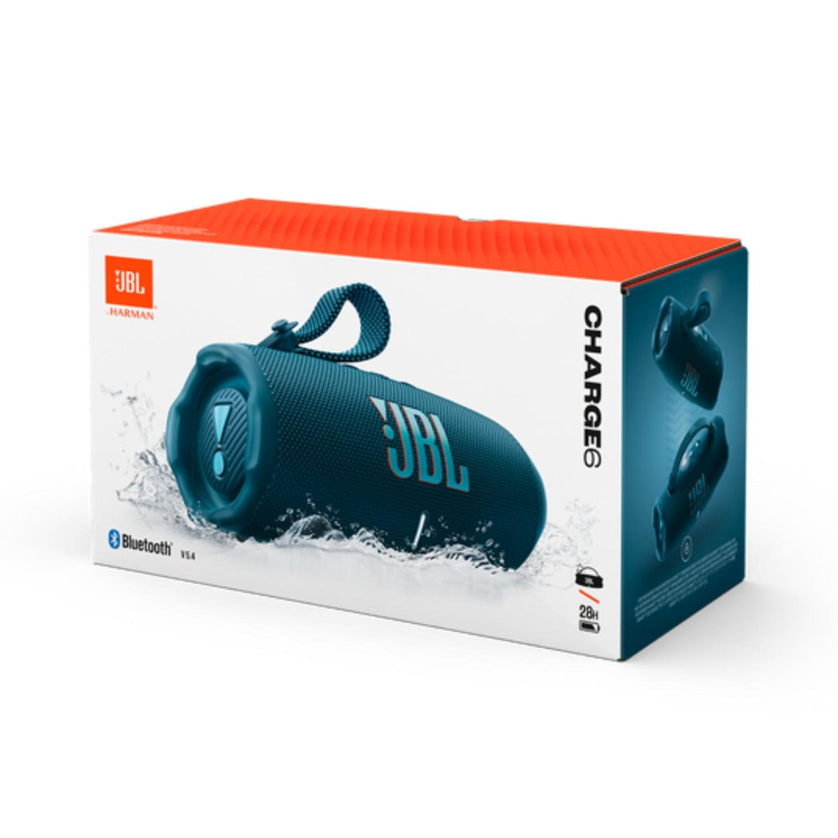 JBL - Charge 6 Bluetooth Speaker w Strap - Blue