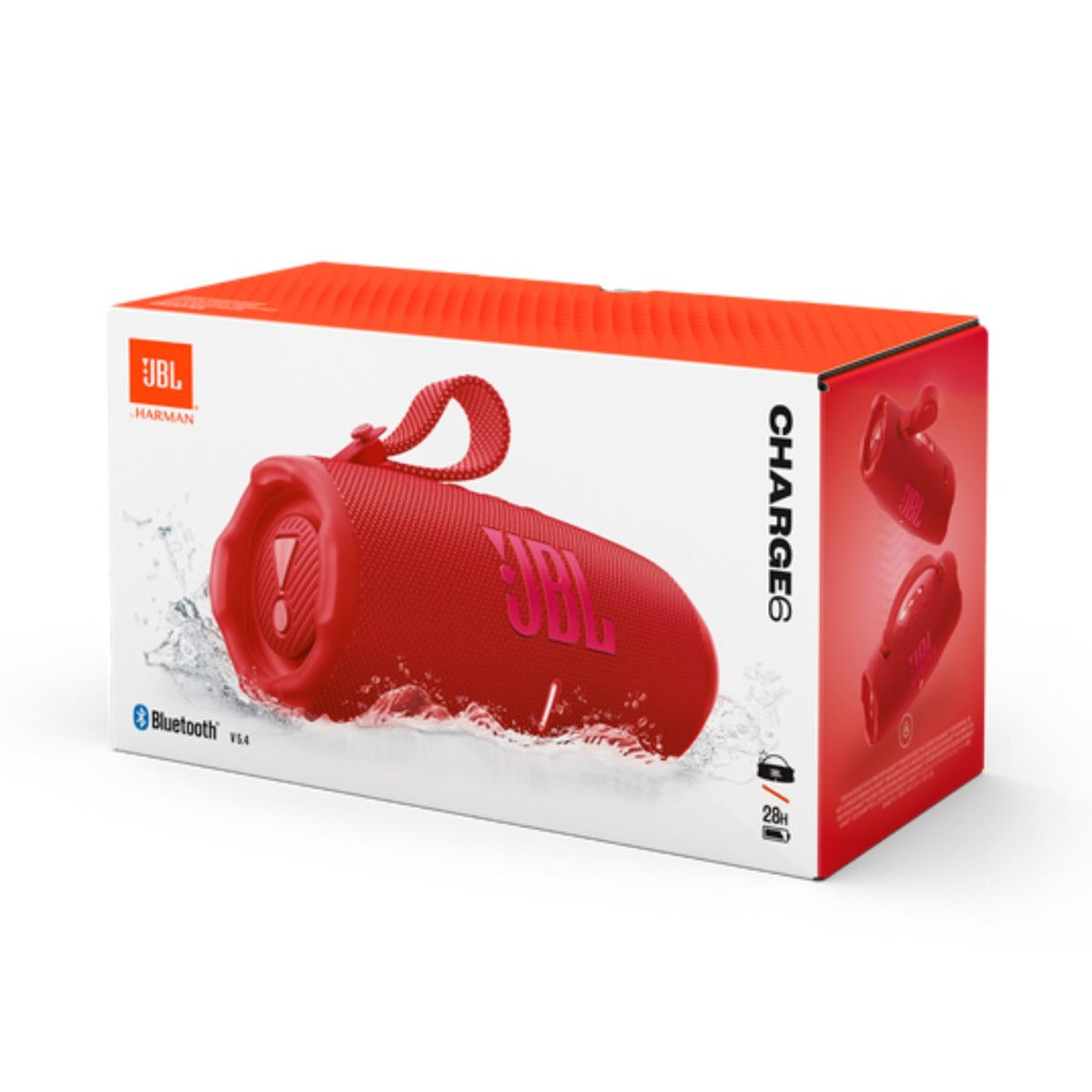 JBL - Charge 6 Bluetooth Speaker w Strap - Red
