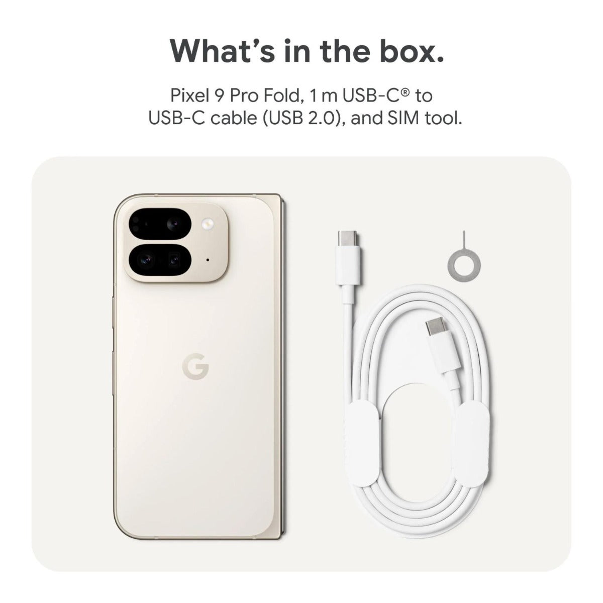 Google - Pixel 9 Pro Fold 256GB - Porcelain