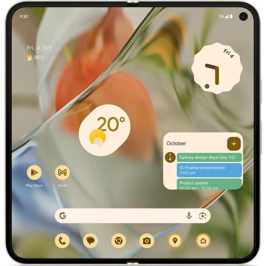 Google - Pixel 9 Pro Fold 256GB - Porcelain