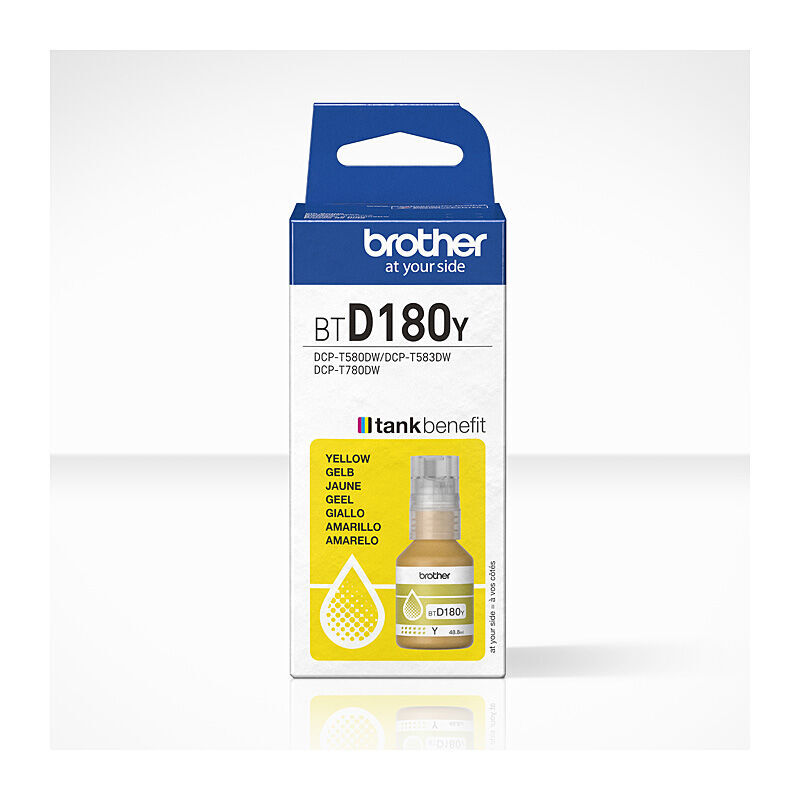Brother BTD180Y Yel ink Bottle - Wholesales Supply