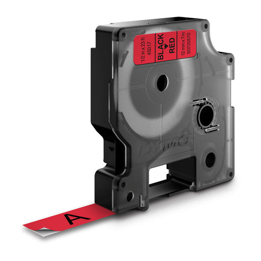 D1 Blk on Red 12mmx7m Tape