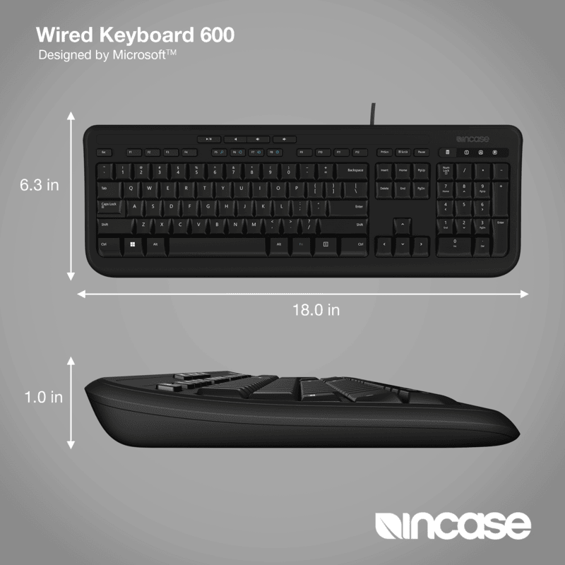 Incase Wired Keyboard 600 BK
