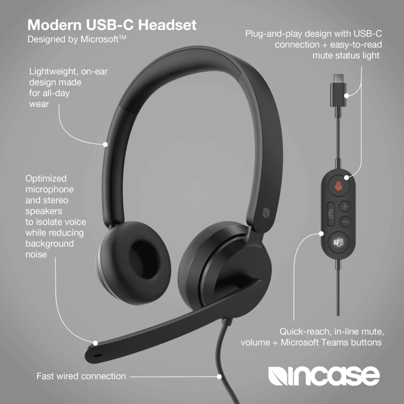 Incase Modern USB-C Headset BK