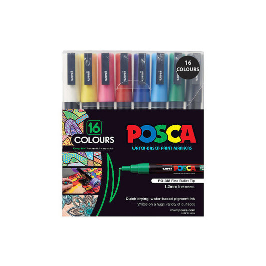 Posca PC-3M Fine Blt Asst Pk16 - Wholesales Supply