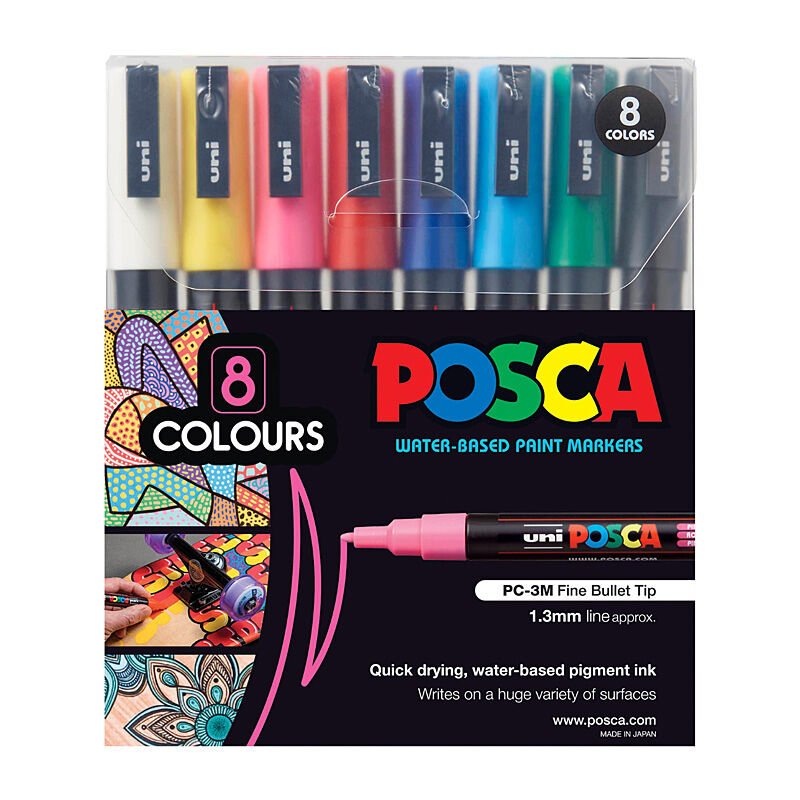 Posca PC-3M Fine Blt Asst Pk8 - Wholesales Supply