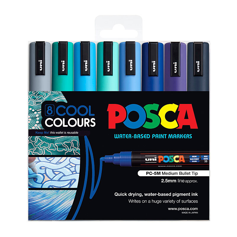 Posca PC-5M Med Blt Cool Pk8 - Wholesales Supply