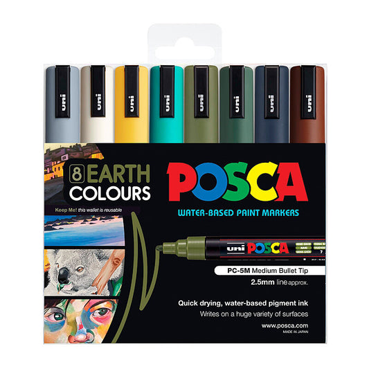 Posca PC-5M Med Blt Earth Pk8 - Wholesales Supply