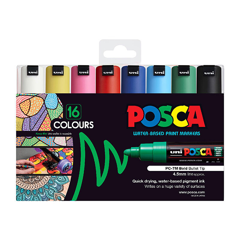 Posca PC-7M Bold Blt Asst Pk16 - Wholesales Supply