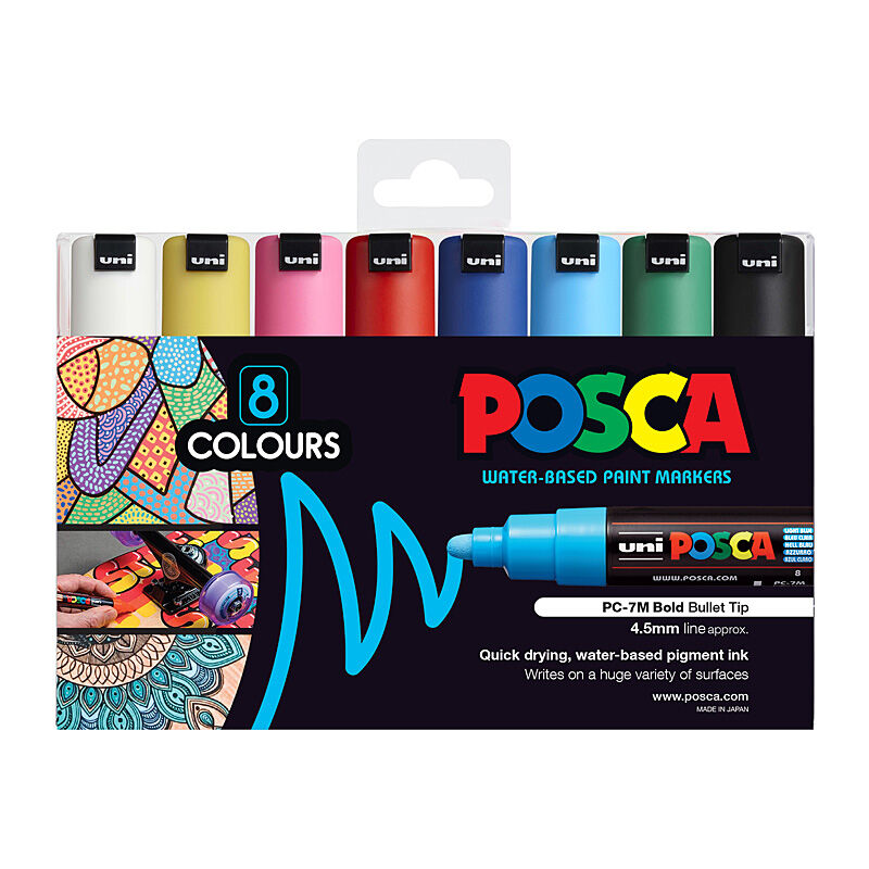 Posca PC-7M Bold Blt Asst Pk8 - Wholesales Supply
