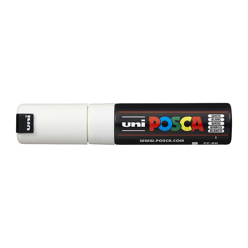 Posca PC-8M Bold Chisel White - Wholesales Supply