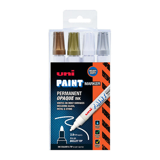 uni Paint Mrk PX20 Shn Ind Pk4 - Wholesales Supply