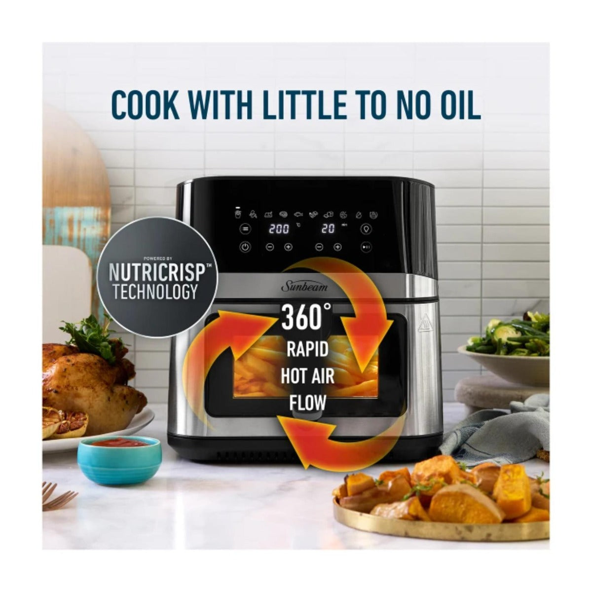Sunbeam - 7.5L Alinea Max DiamondForce Air Fryer
