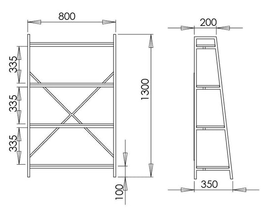 Workzone Aspect Book Case Light Oak