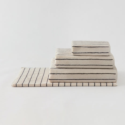 Sheridan Aven Stripe Bath Towel - Limestone