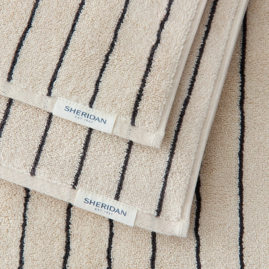 Sheridan Aven Stripe Bath Mat - Limestone
