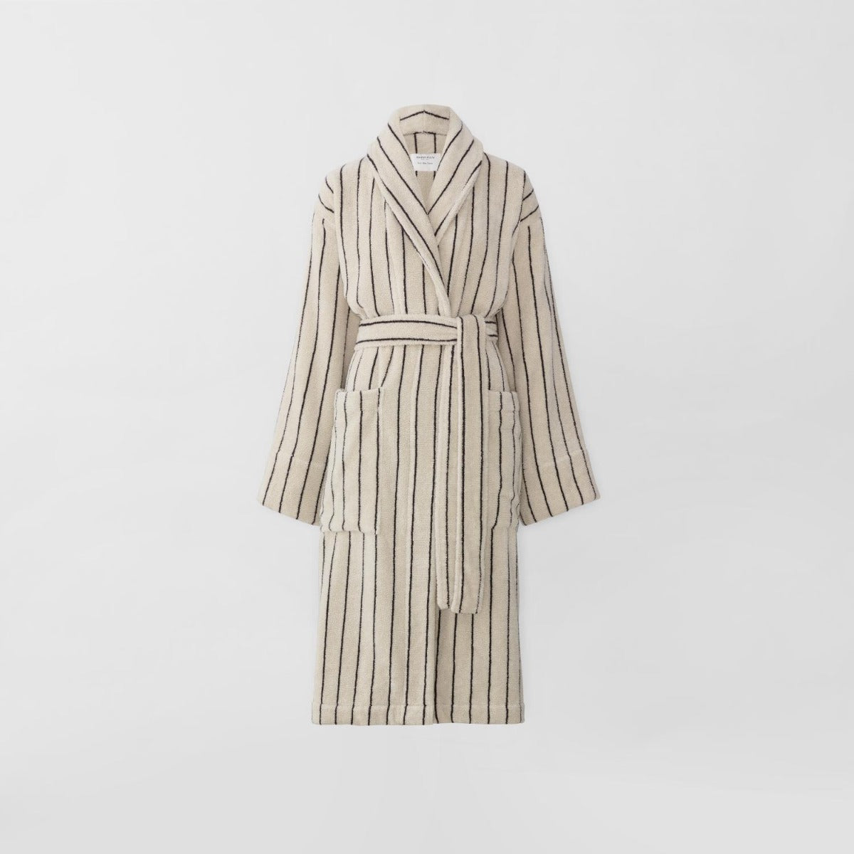 Sheridan - Aven Stripe Robe - L/XL Limestone