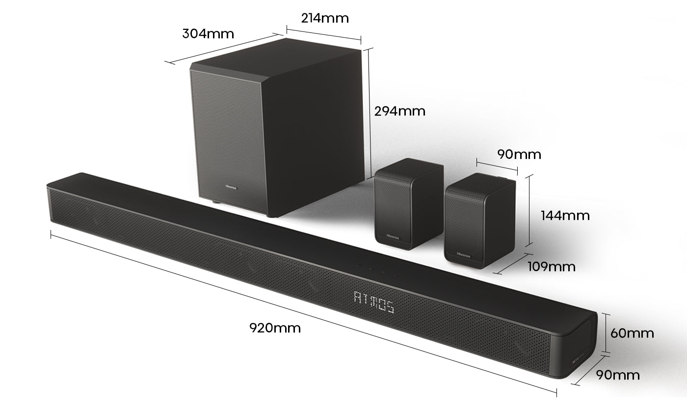 Hisense 5.1 Channel Soundbar with Wireless Subwoofer