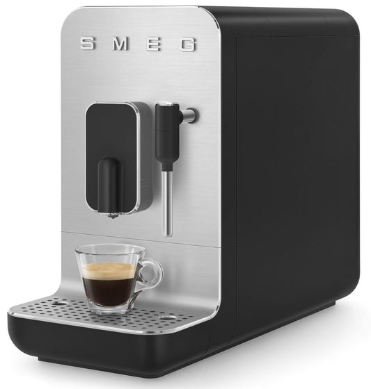 Smeg - Bean to Cup Coffee Machine with Steam Wand - Black Matt