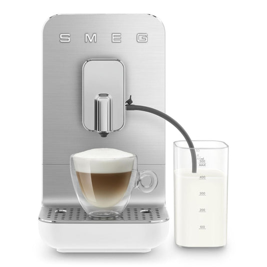 Smeg - Bean to Cup Coffee Machine w Milk Steam - White Matt