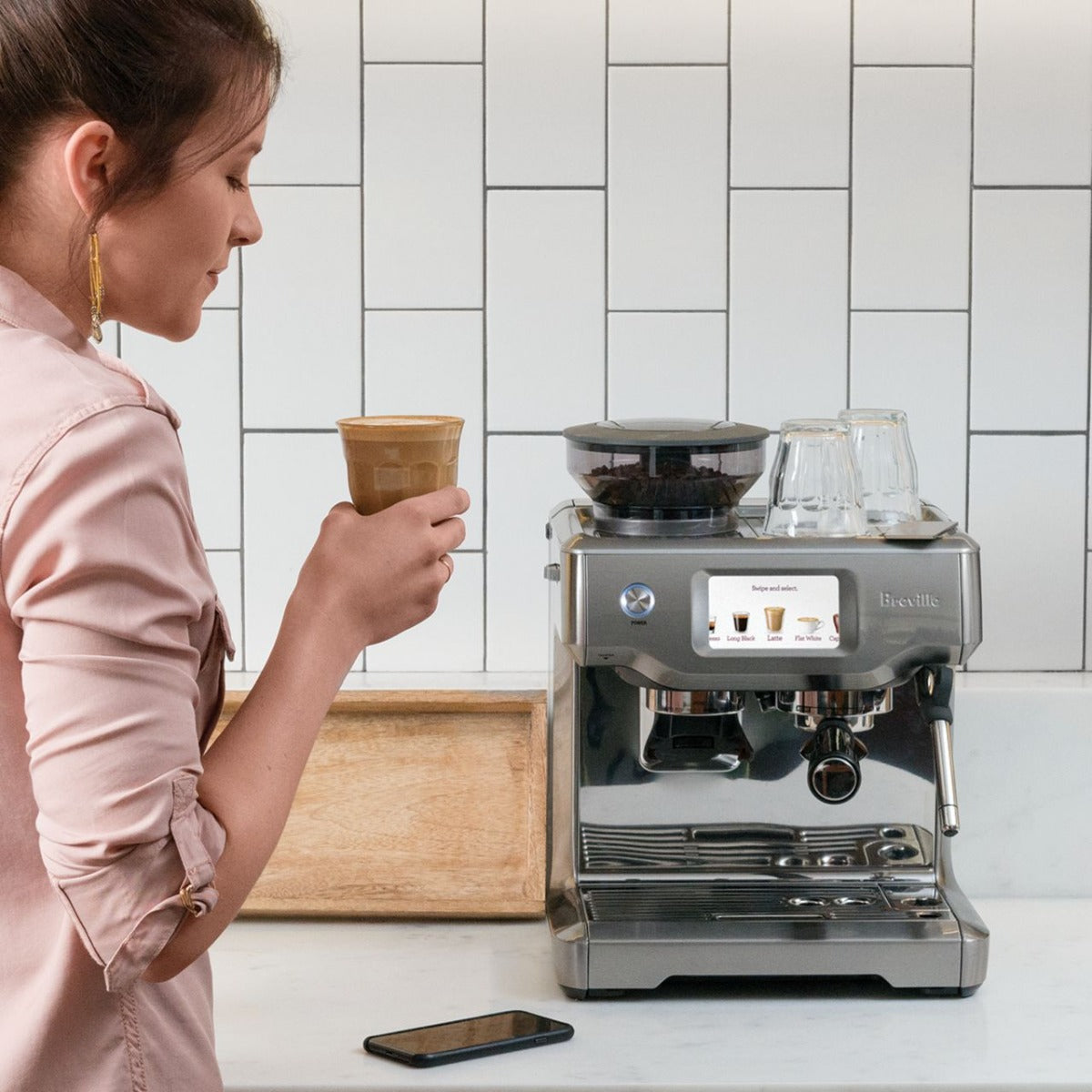 Breville - The Barista Touch Coffee Machine - Stainless Steel