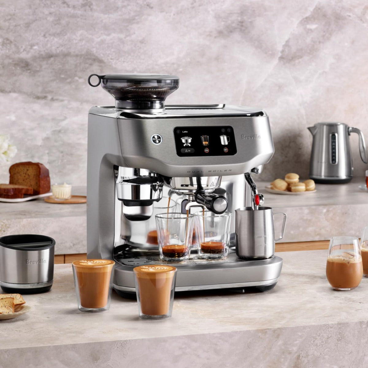 Breville - the Oracle Dual Boiler Automatic Espresso Machine - Brushed Stainless Steel