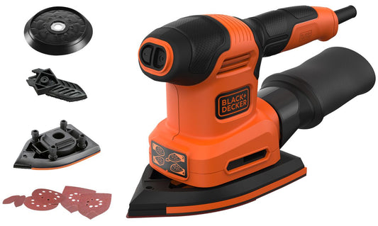 Black & Decker - Autoselect 4 in 1 Multi Sander (Corded) + 9Accs