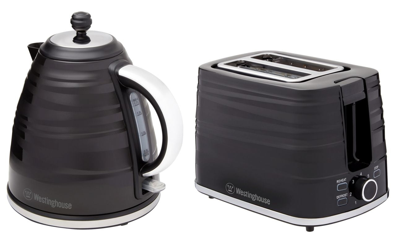Westinghouse - Kettle & Toaster Pack Black