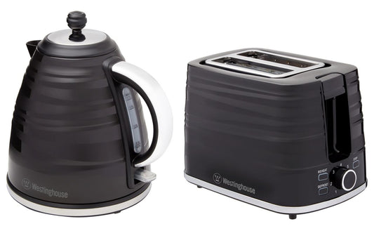 Westinghouse - Kettle & Toaster Pack Black