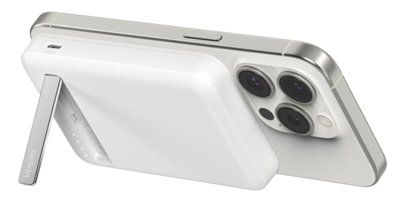 Belkin - Magnetic Power Bank Qi2 15W 5K - White