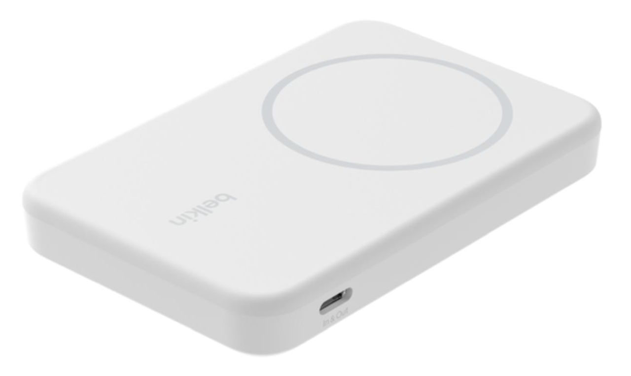 Belkin - Magnetic Power Bank Qi2 15W 5K - White