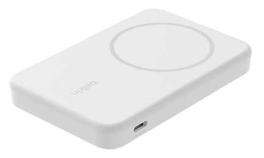 Belkin - Magnetic Power Bank Qi2 15W 5K - White